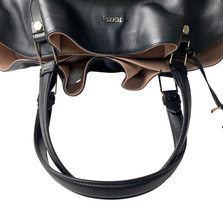 美品 トッズ TOD's レディース ハンドバッグ レザー ブラック 黒 MP33