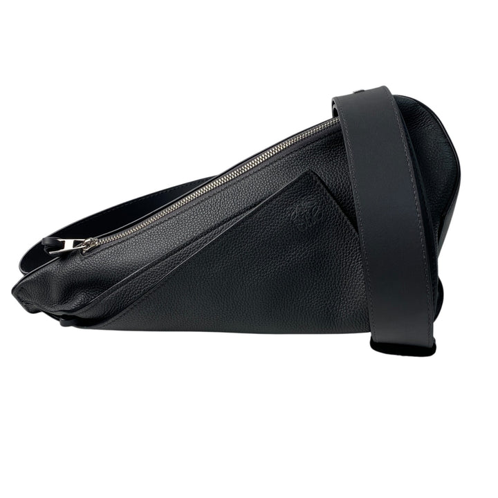 ロエベ LOEWE メンズ アントン スリング ボディバッグ レザー ブラック 斜めがけ クロスボディ