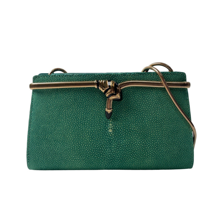 未使用 ブルガリ BVLGARI レディース ガルーシャスキン トゥボガス セルペンティ ショルダーバッグ 斜めがけ クロスボディ