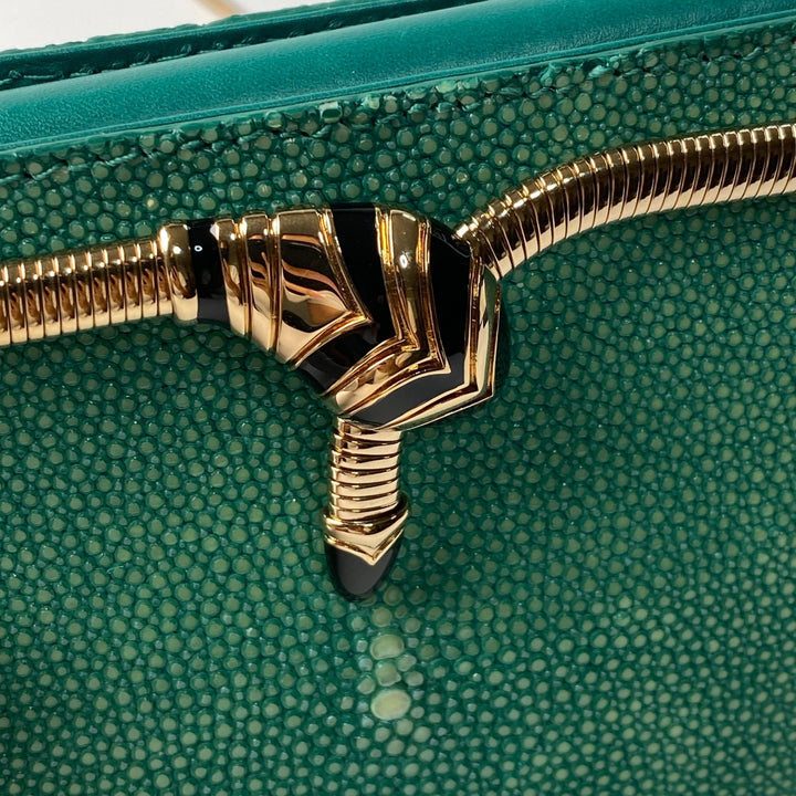 未使用 ブルガリ BVLGARI レディース ガルーシャスキン トゥボガス セルペンティ ショルダーバッグ 斜めがけ クロスボディ