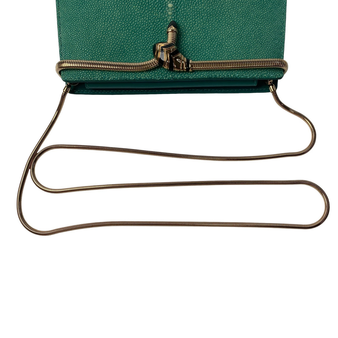 未使用 ブルガリ BVLGARI レディース ガルーシャスキン トゥボガス セルペンティ ショルダーバッグ 斜めがけ クロスボディ