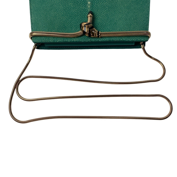 未使用 ブルガリ BVLGARI レディース ガルーシャスキン トゥボガス セルペンティ ショルダーバッグ 斜めがけ クロスボディ