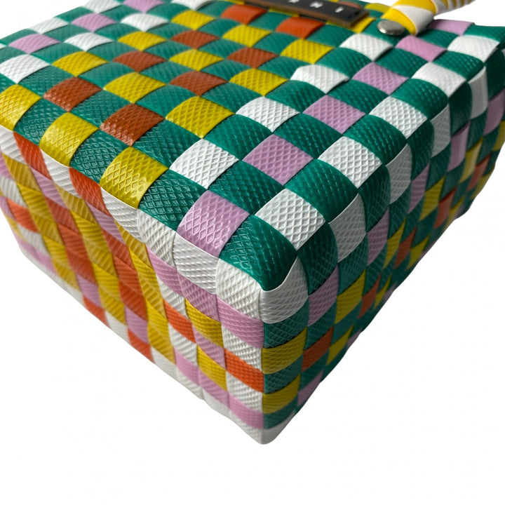 未使用 マルニ MARNI レディース マーケット テープミニバスケット ハンドバッグ