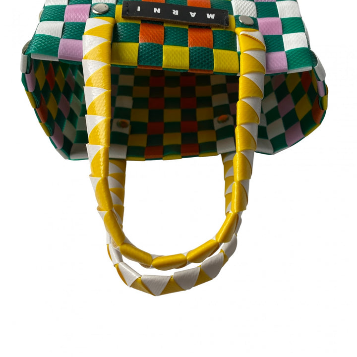 未使用 マルニ MARNI レディース マーケット テープミニバスケット ハンドバッグ