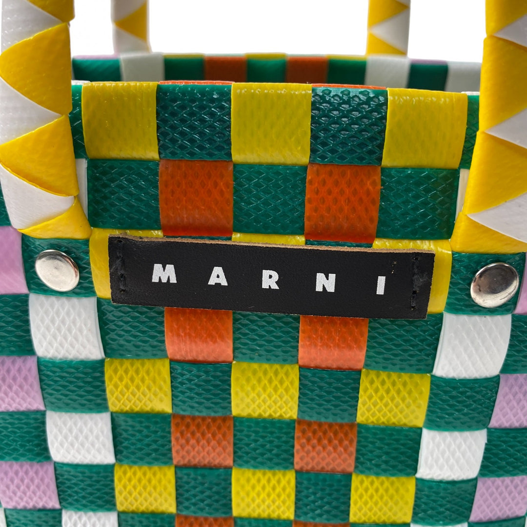 未使用 マルニ MARNI レディース マーケット テープミニバスケット ハンドバッグ
