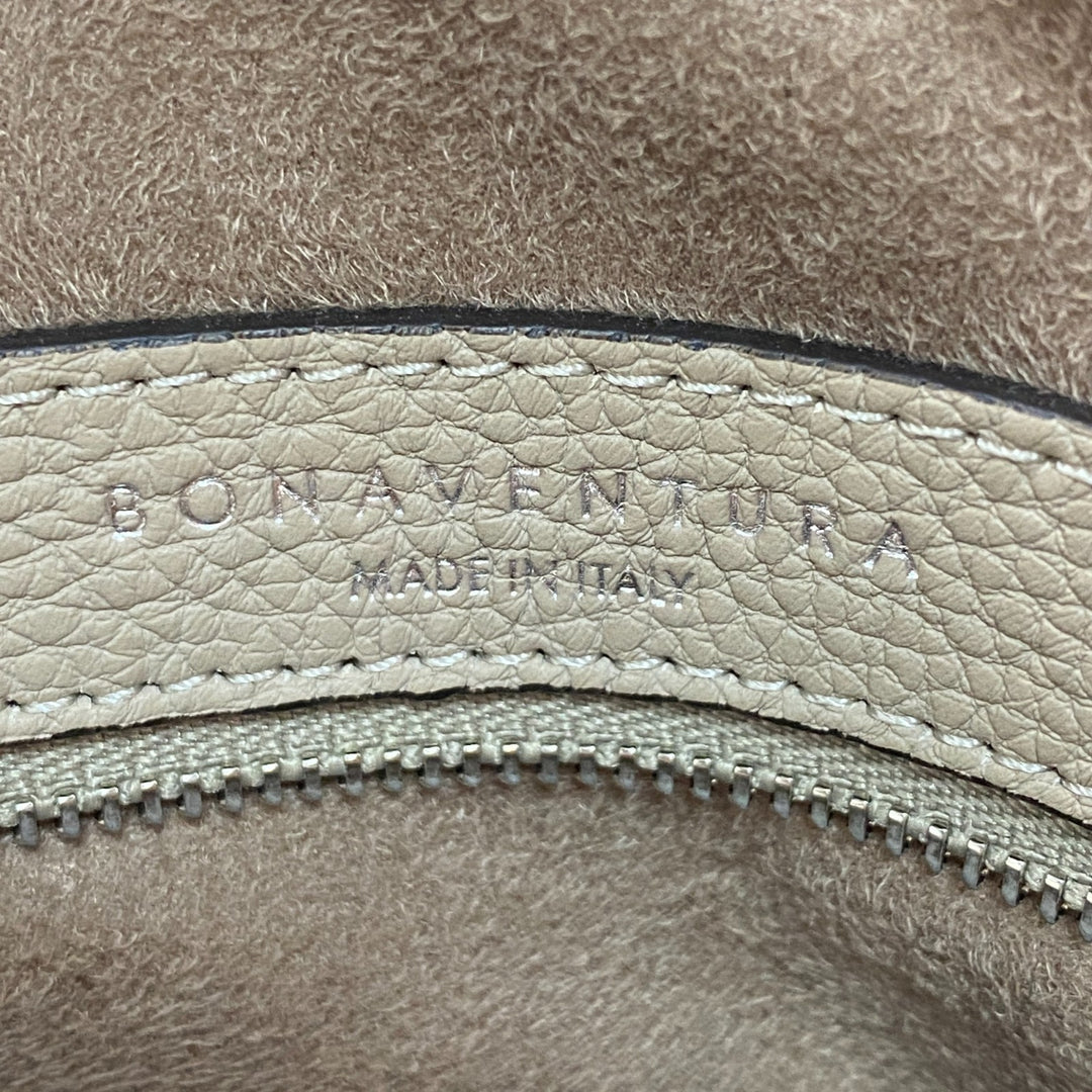 美品 ボナベンチュラ BONAVENTURA レディース アヴァ スモール ボストンバッグ ショルダーバッグ エトープ ハンドバッグ 斜めがけ クロスボディ