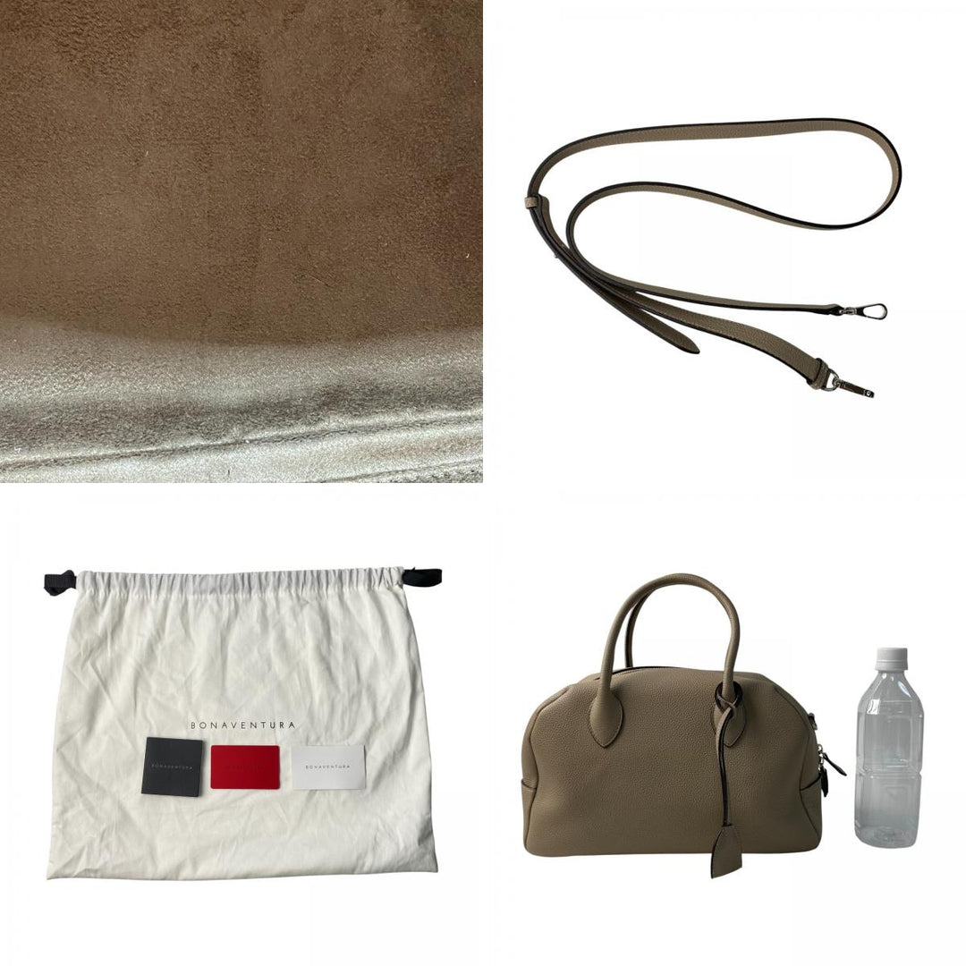 美品 ボナベンチュラ BONAVENTURA レディース アヴァ スモール ボストンバッグ ショルダーバッグ エトープ ハンドバッグ 斜めがけ クロスボディ