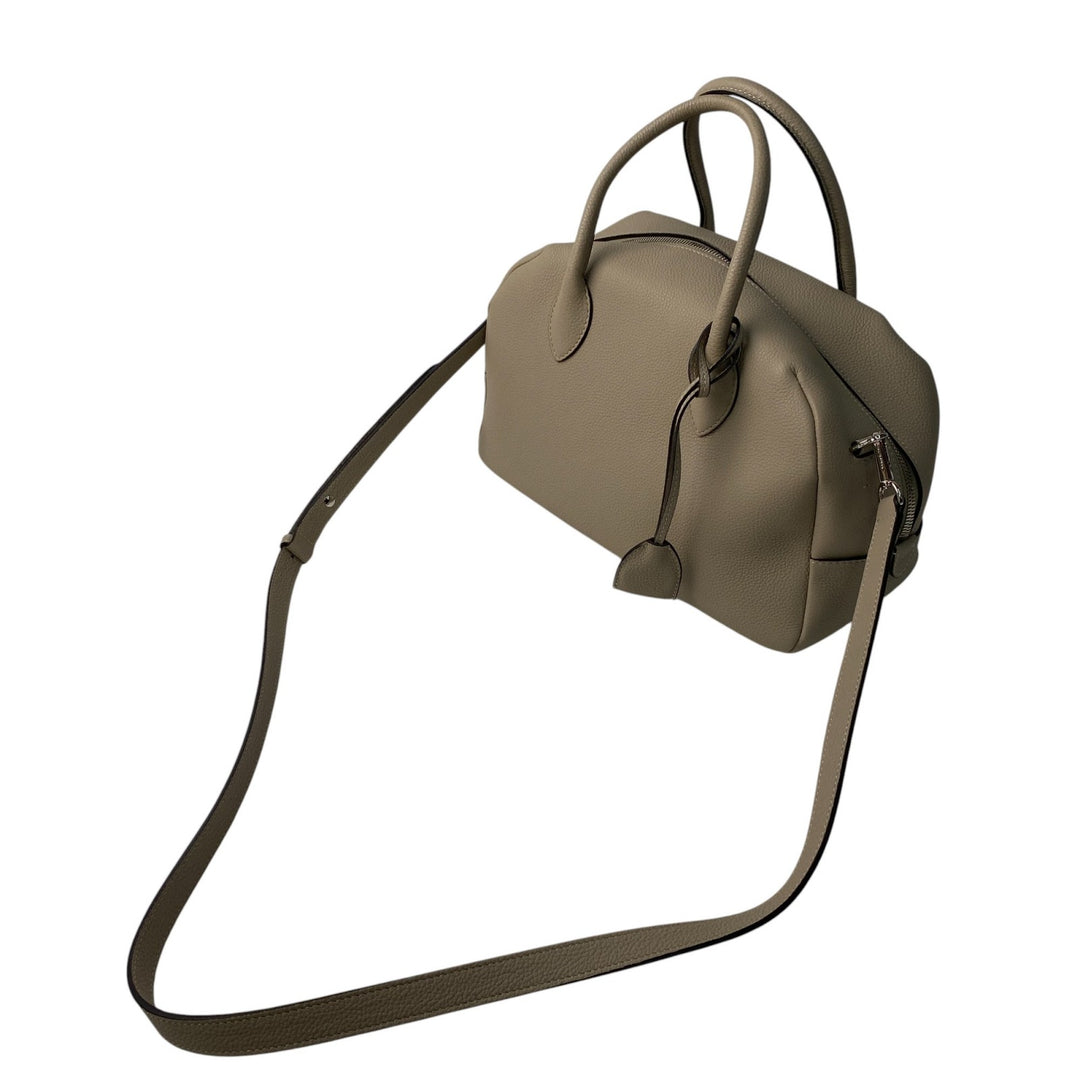 美品 ボナベンチュラ BONAVENTURA レディース アヴァ スモール ボストンバッグ ショルダーバッグ エトープ ハンドバッグ 斜めがけ クロスボディ