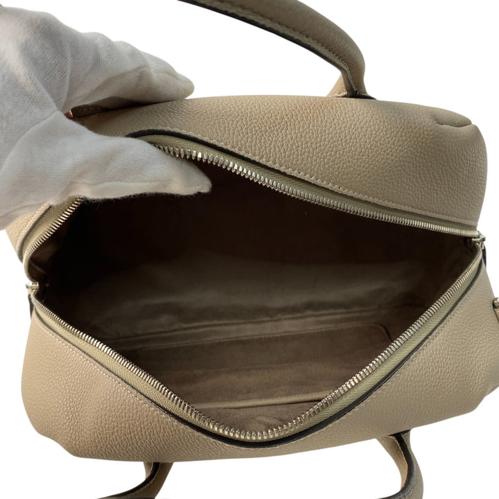 美品 ボナベンチュラ BONAVENTURA レディース アヴァ スモール ボストンバッグ ショルダーバッグ エトープ ハンドバッグ 斜めがけ クロスボディ