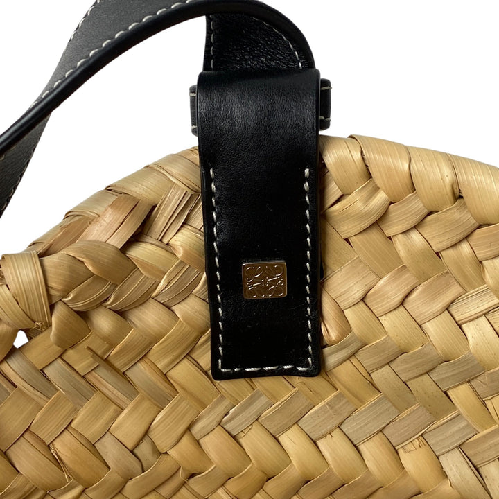 美品 ロエベ LOEWE レディース カゴバッグ ハンドバッグ ブラック