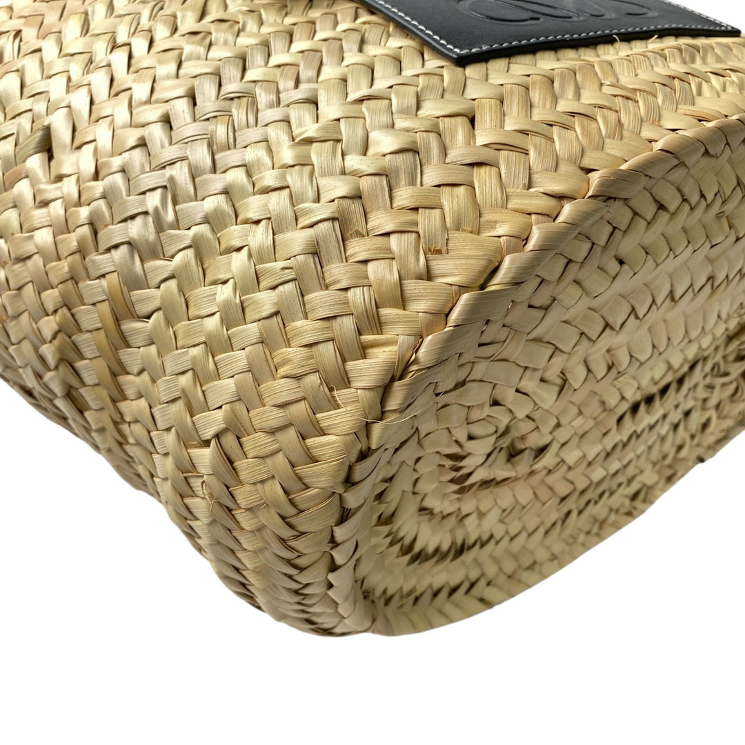 美品 ロエベ LOEWE レディース カゴバッグ ハンドバッグ ブラック