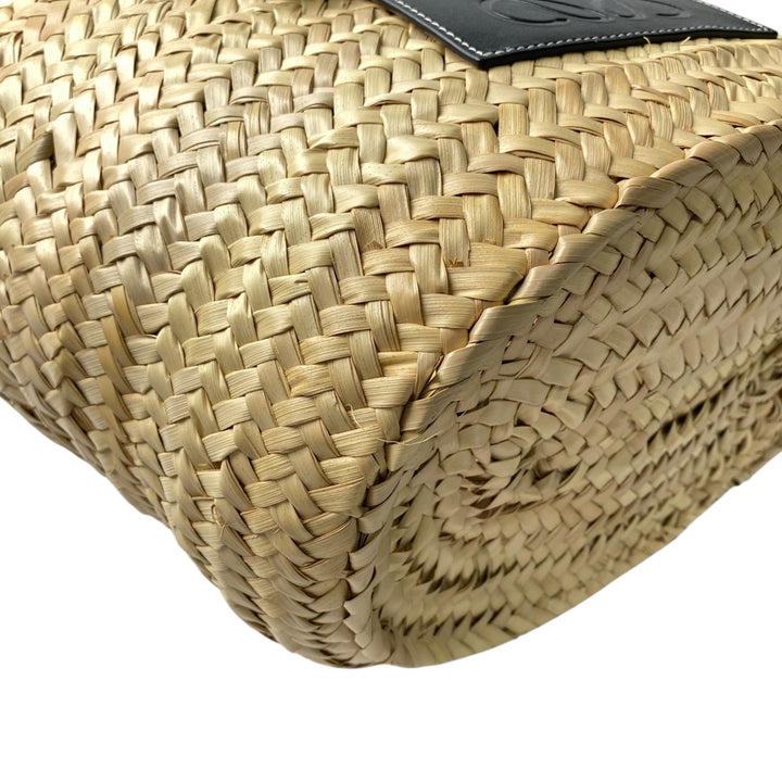 美品 ロエベ LOEWE レディース カゴバッグ ハンドバッグ ブラック