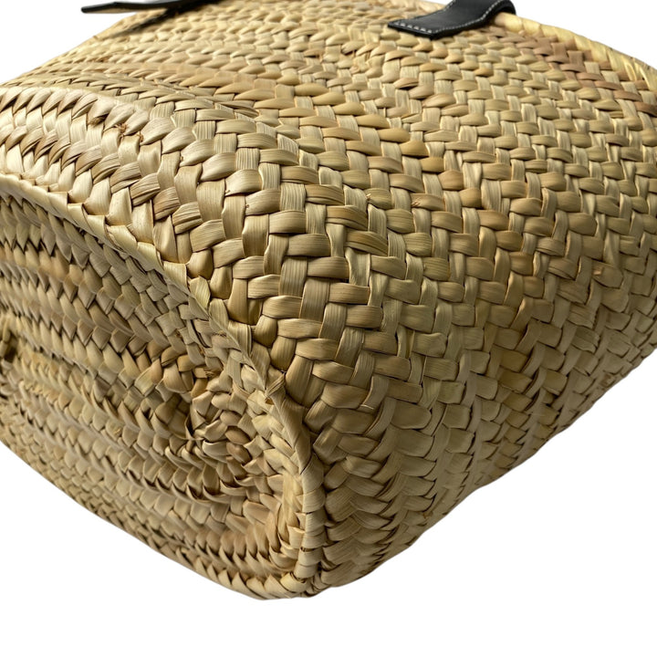 美品 ロエベ LOEWE レディース カゴバッグ ハンドバッグ ブラック