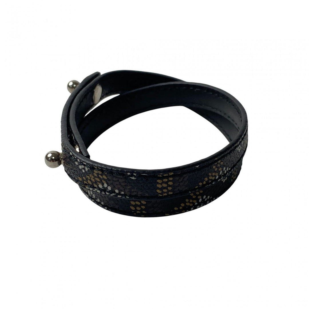 美品 ゴヤール GOYARD レディース ヘリンボーン レザーブレスレット 高島屋 限定