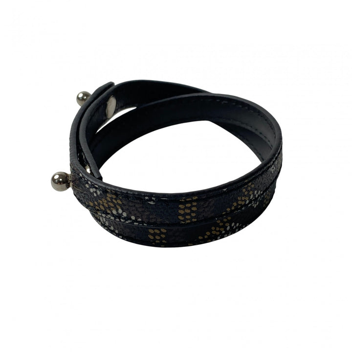 美品 ゴヤール GOYARD レディース ヘリンボーン レザーブレスレット 高島屋 限定