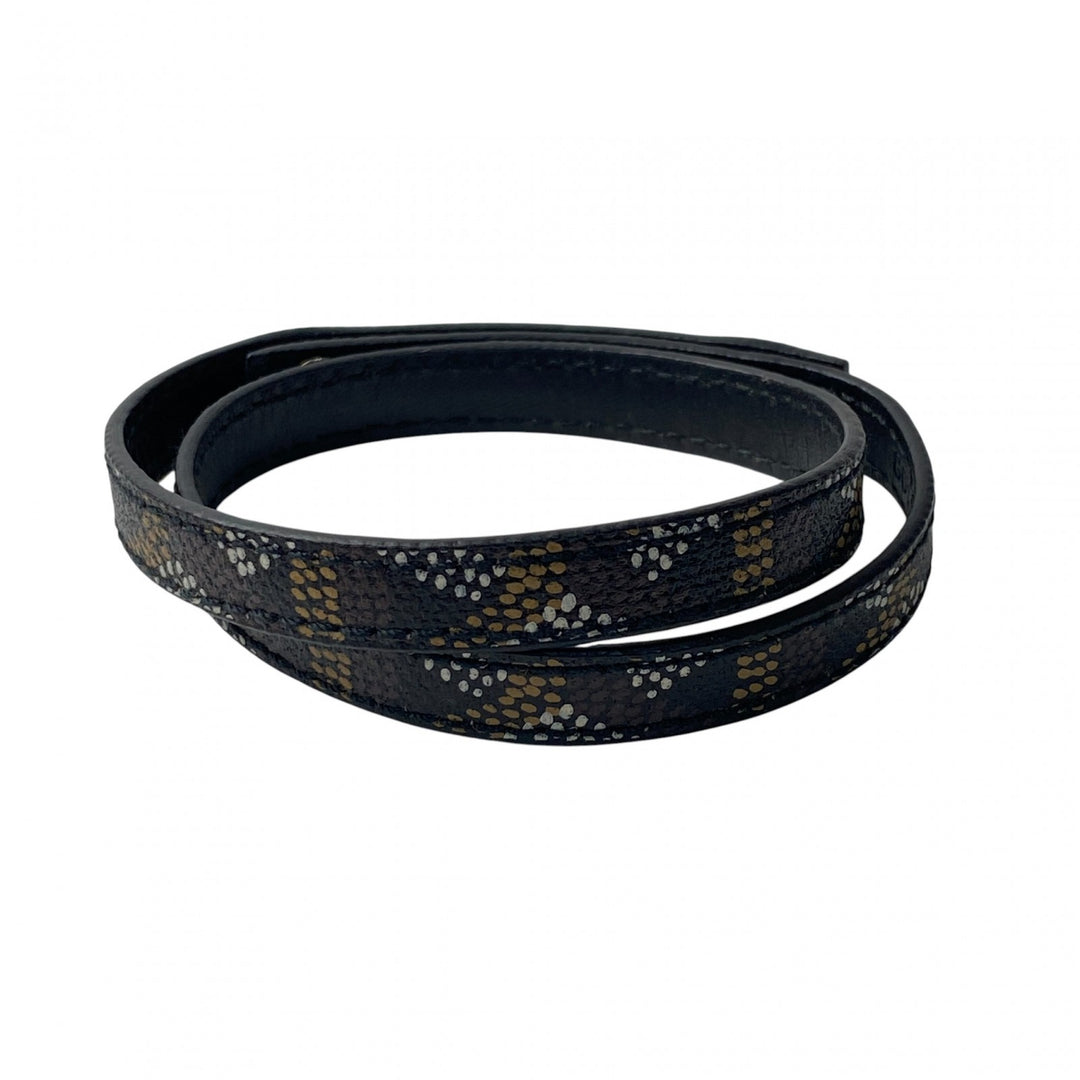 美品 ゴヤール GOYARD レディース ヘリンボーン レザーブレスレット 高島屋 限定