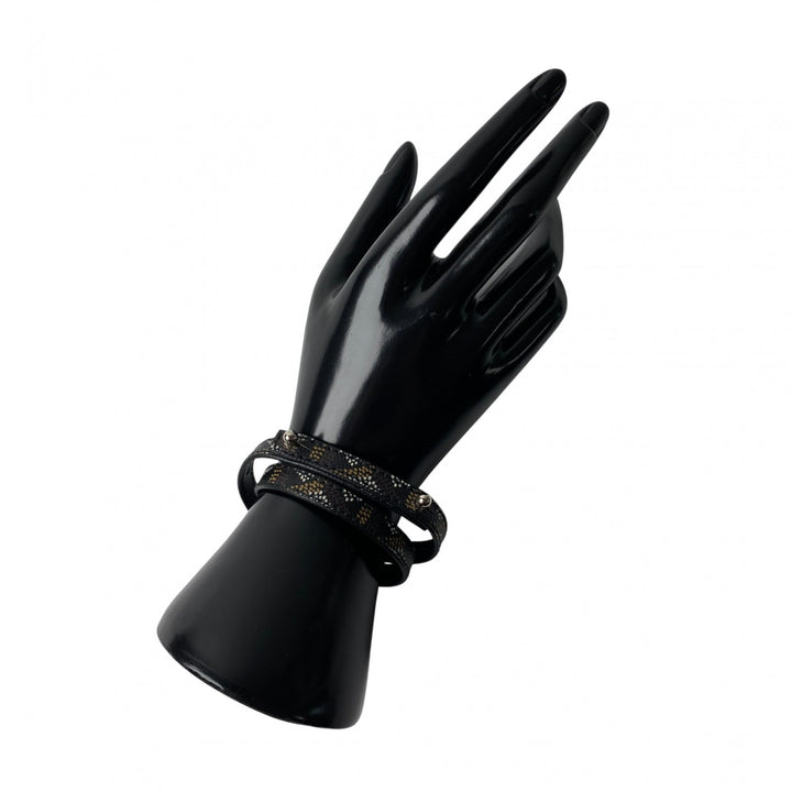 美品 ゴヤール GOYARD レディース ヘリンボーン レザーブレスレット 高島屋 限定