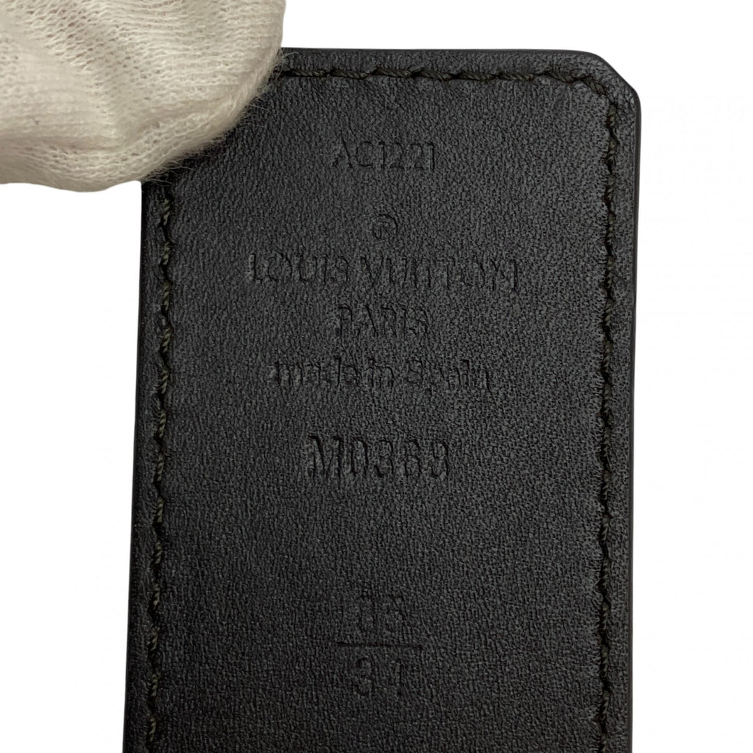 美品 ルイヴィトン LOUIS VUITTON メンズ サンチュール LVバッグル レザー ベルト M0368 AC1221