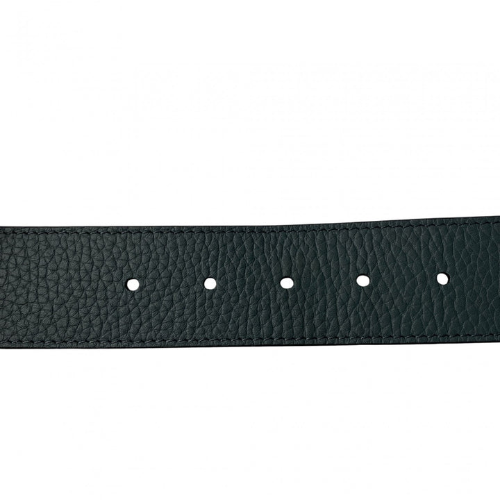 美品 ルイヴィトン LOUIS VUITTON メンズ サンチュール LVバッグル レザー ベルト M0368 AC1221