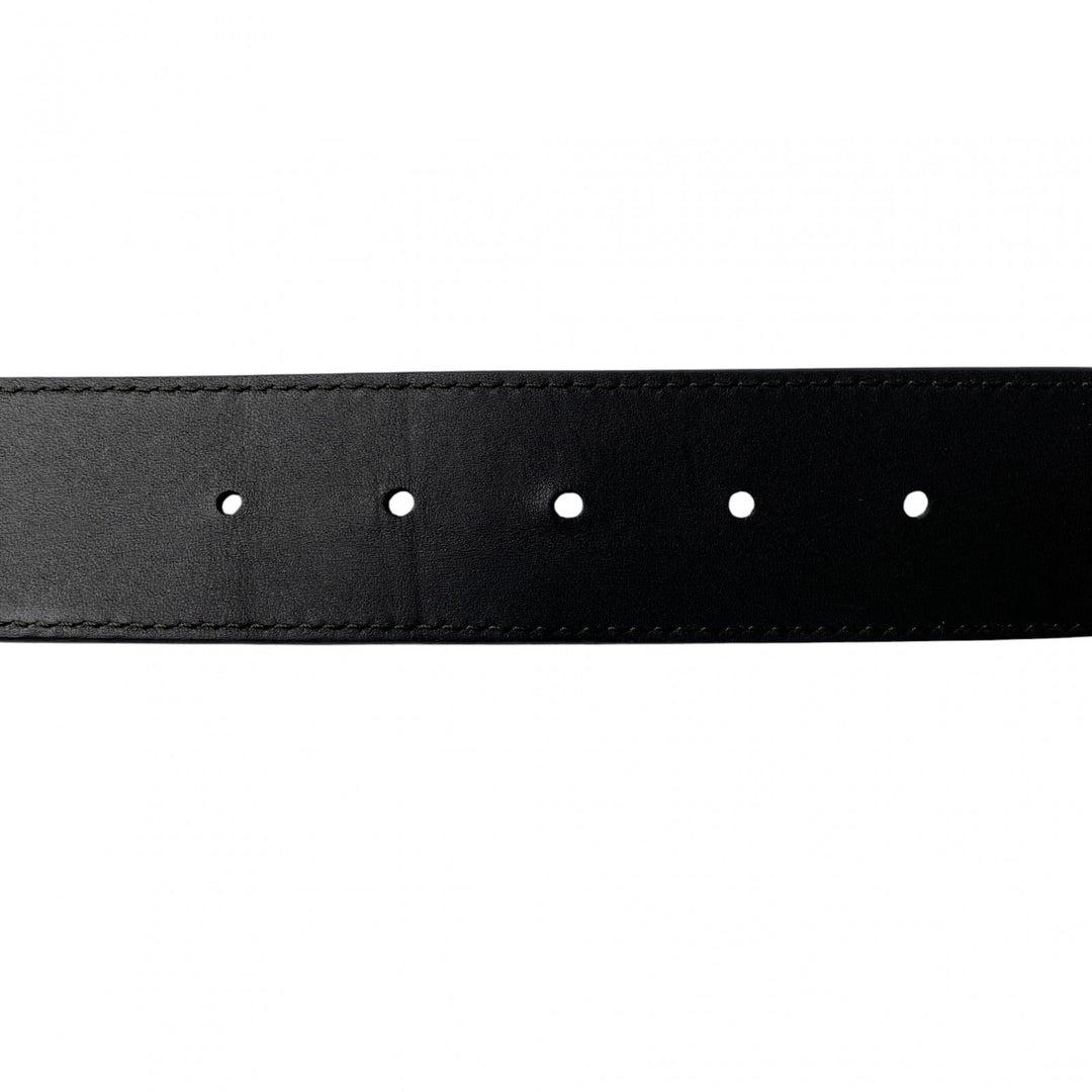 美品 ルイヴィトン LOUIS VUITTON メンズ サンチュール LVバッグル レザー ベルト M0368 AC1221