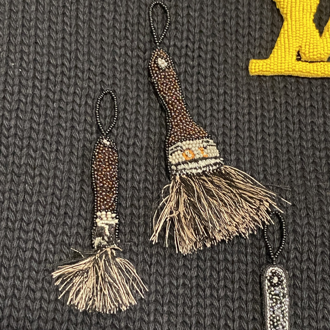 新品 タグ付き ルイヴィトン LOUIS VUITTON メンズ エンブロイダード ニット ビーズ S