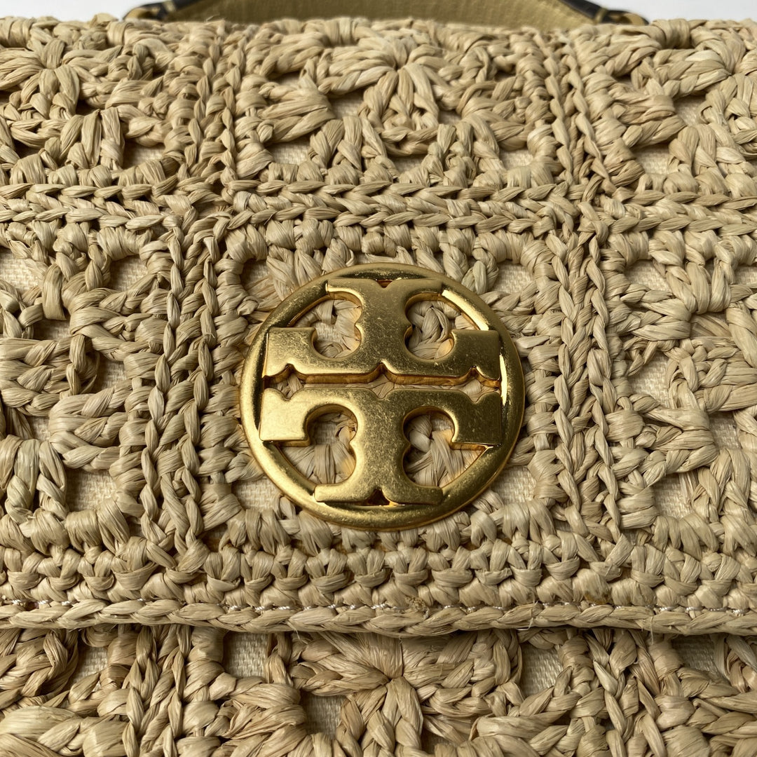 美品 トリーバーチ TORYBURCH レディース ラフィア カゴバッグ ショルダーバッグ 斜めがけ クロスボディ