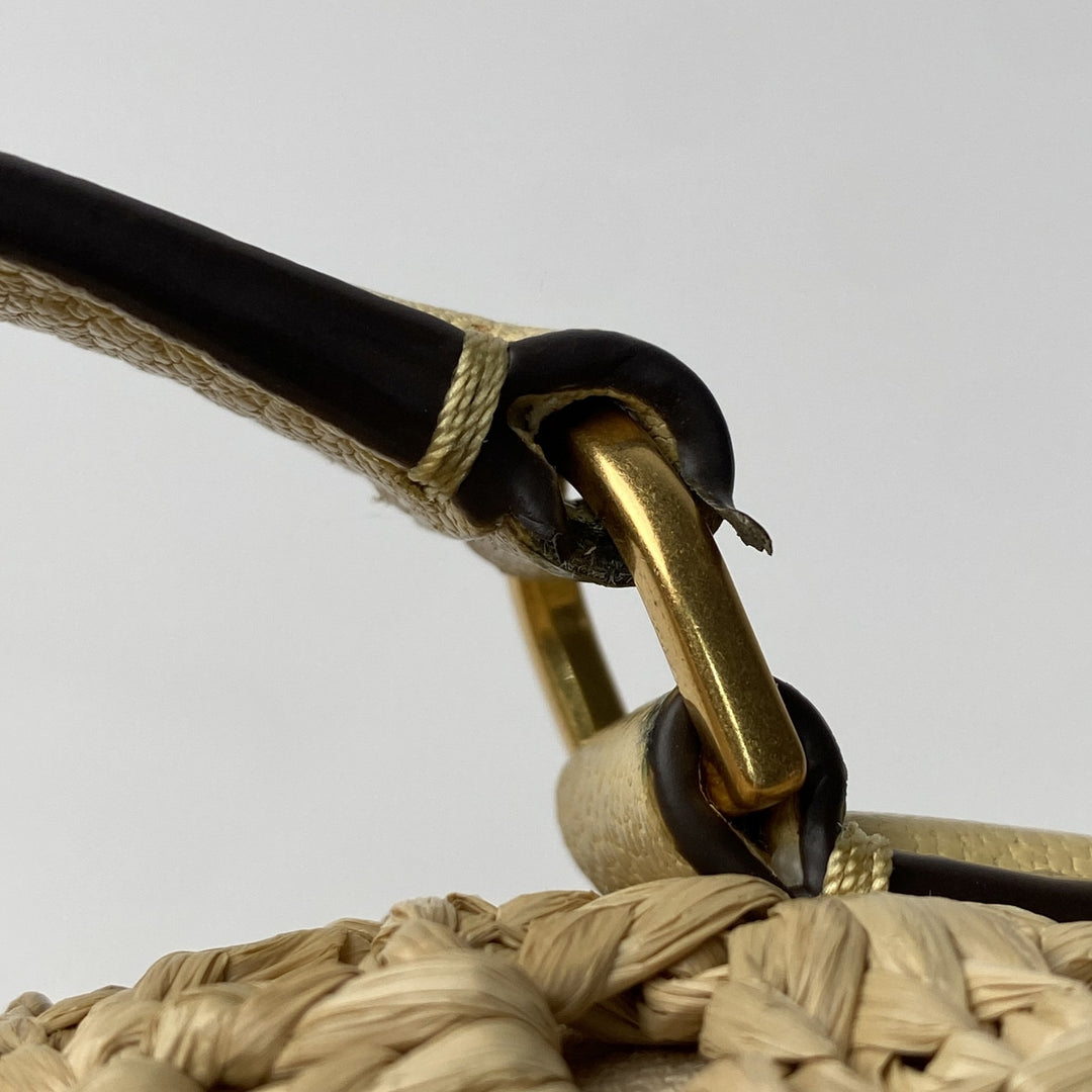 美品 トリーバーチ TORYBURCH レディース ラフィア カゴバッグ ショルダーバッグ 斜めがけ クロスボディ