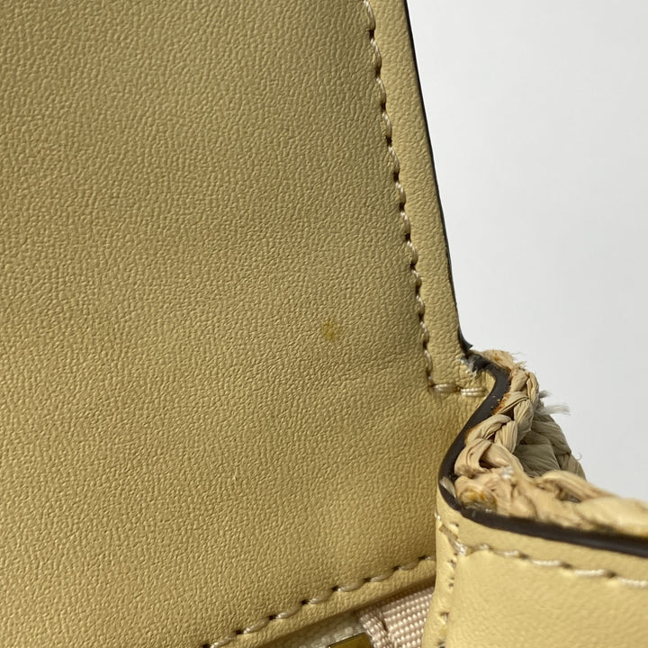 美品 トリーバーチ TORYBURCH レディース ラフィア カゴバッグ ショルダーバッグ 斜めがけ クロスボディ