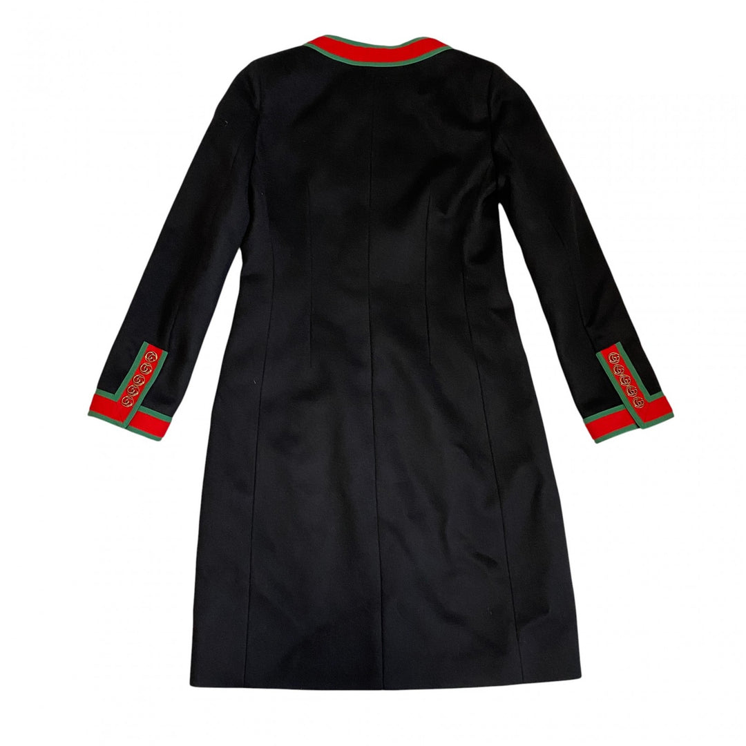 美品 グッチ GUCCI レディース ウェブストラップコート 40 シェリーライン