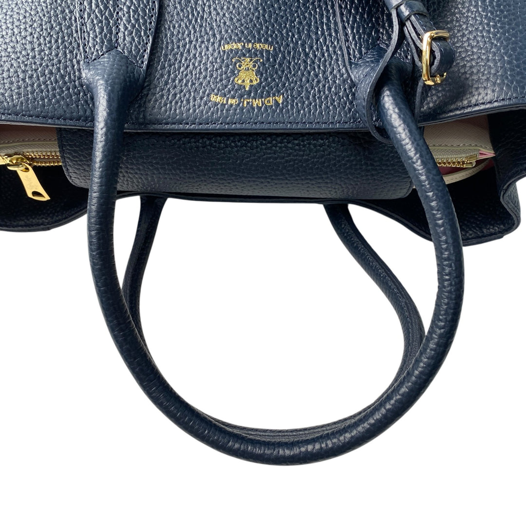 美品 エーディーエムジェー A.D.M.J. レディース レザー ハンドバッグ