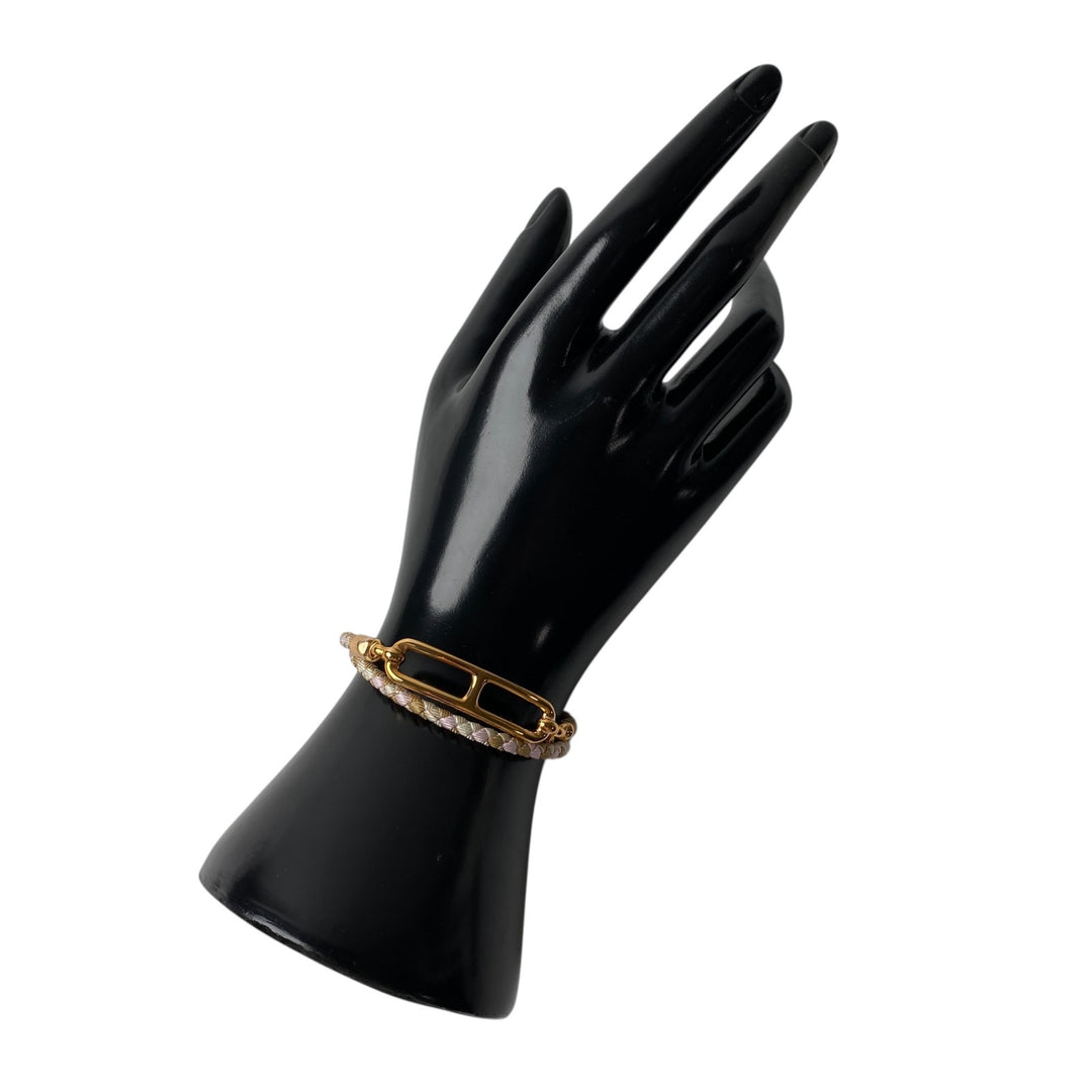 美品 エルメス HERMES レディース ルリ ドゥブルトゥール ブレスレット LF1204