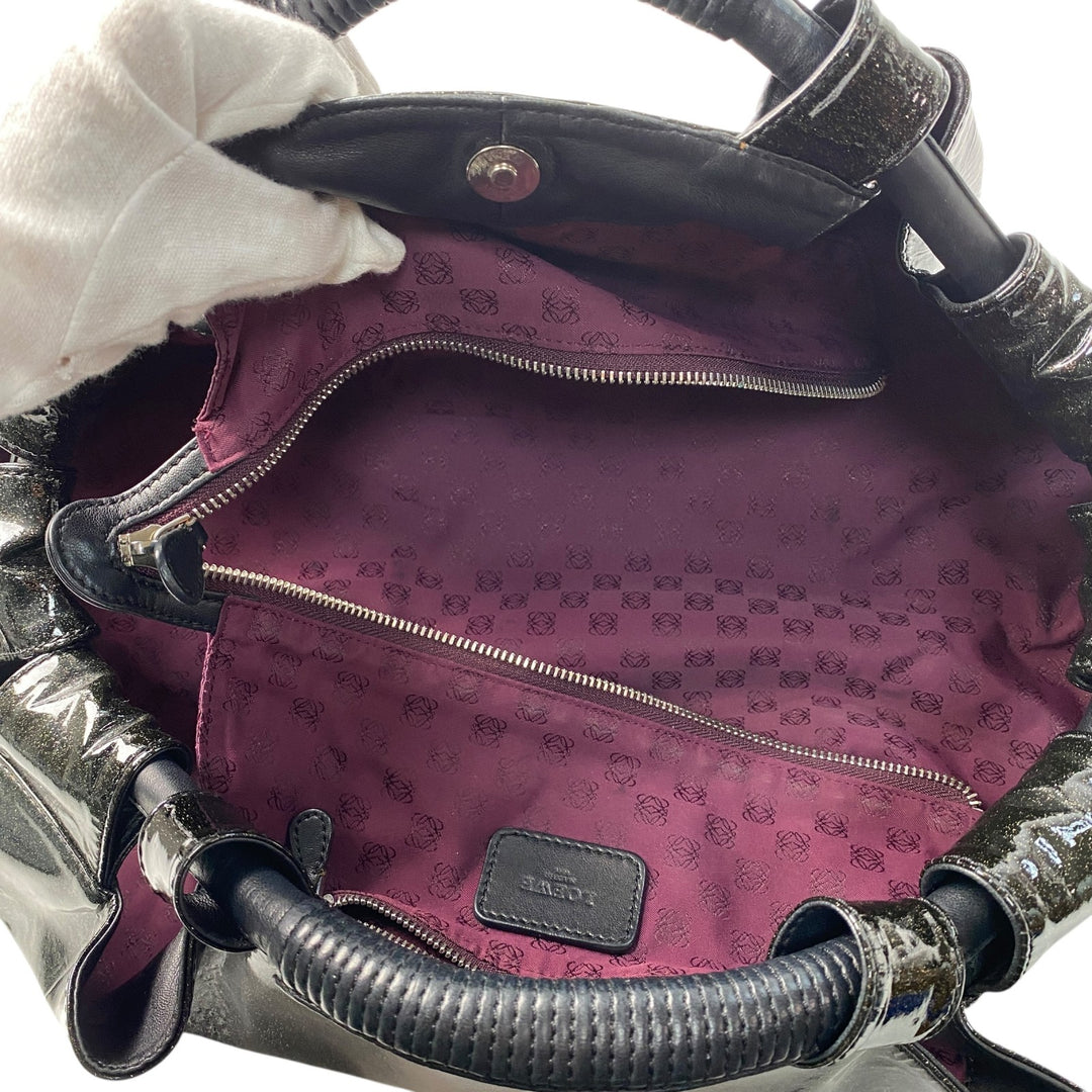 ロエベ LOEWE レディース ナッパアイレ アナグラム エナメル ハンドバッグ