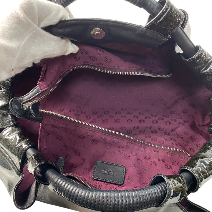 ロエベ LOEWE レディース ナッパアイレ アナグラム エナメル ハンドバッグ