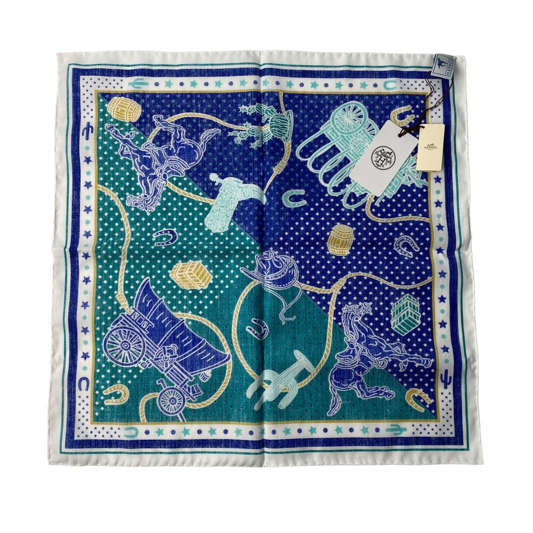 新品 タグ付き エルメス HERMES レディース カレ40 スカーフ ウェスタン・アンド・カンパニー