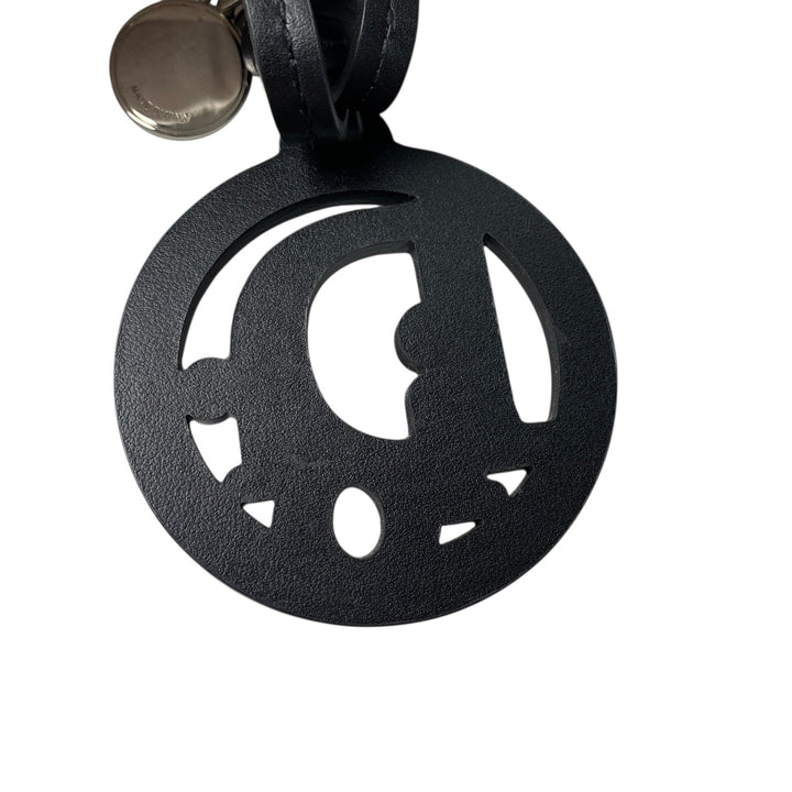 未使用 ディオール DIOR レディース オブリーク レザー キーホルダー ブラック 黒