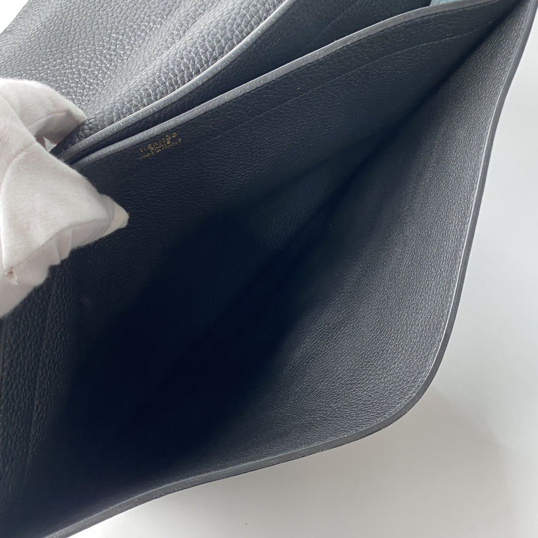 エルメス HERMES メンズ サックアデペッシュ 38 ノワール B刻印 トゴ ゴールド金具 ビジネスバッグ