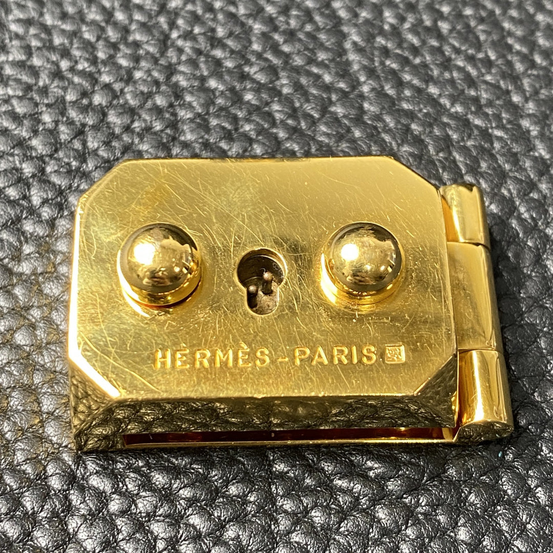 エルメス HERMES メンズ サックアデペッシュ 38 ノワール B刻印 トゴ ゴールド金具 ビジネスバッグ