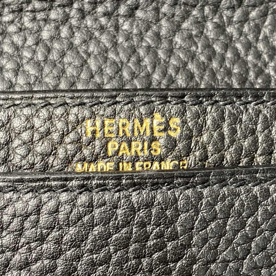 エルメス HERMES メンズ サックアデペッシュ 38 ノワール B刻印 トゴ ゴールド金具 ビジネスバッグ