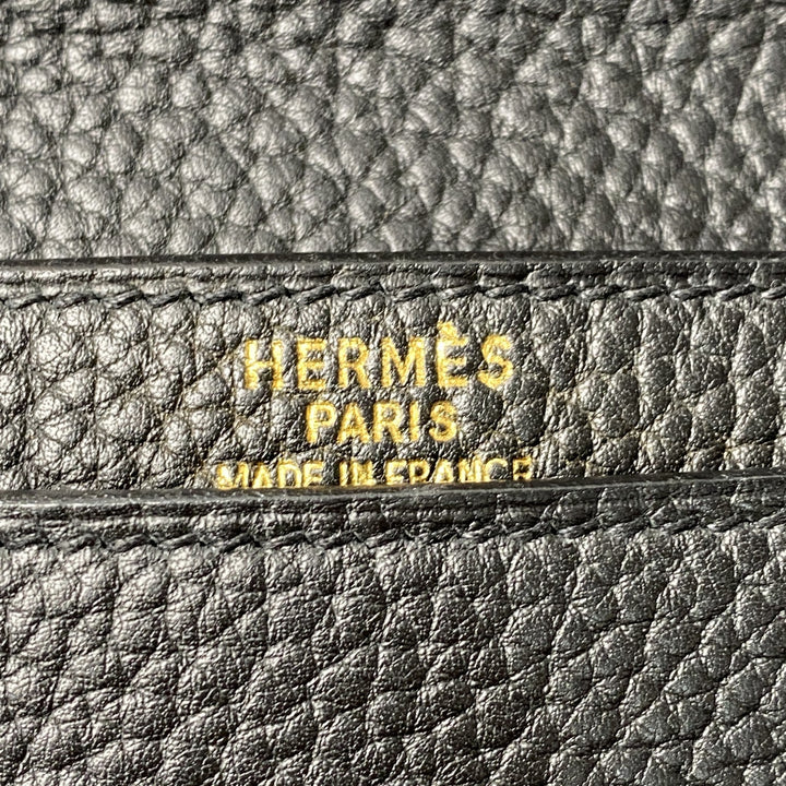 エルメス HERMES メンズ サックアデペッシュ 38 ノワール B刻印 トゴ ゴールド金具 ビジネスバッグ