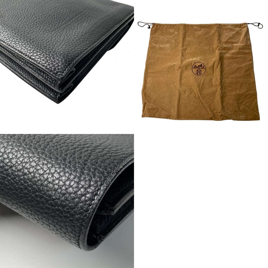 エルメス HERMES メンズ サックアデペッシュ 38 ノワール B刻印 トゴ ゴールド金具 ビジネスバッグ