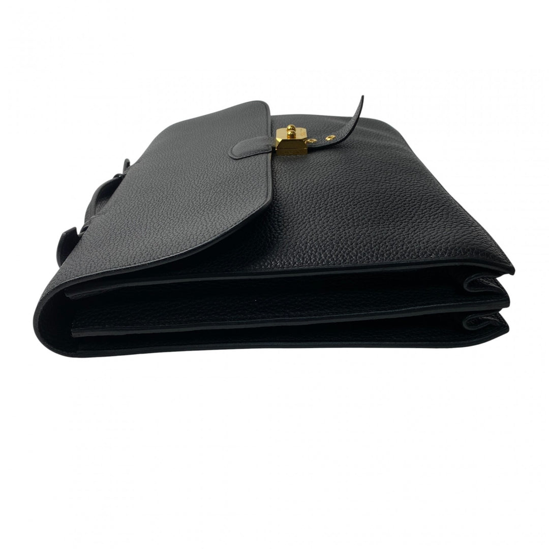 エルメス HERMES メンズ サックアデペッシュ 38 ノワール B刻印 トゴ ゴールド金具 ビジネスバッグ