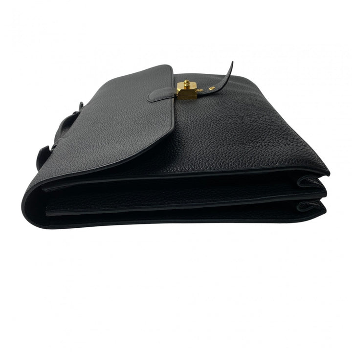 エルメス HERMES メンズ サックアデペッシュ 38 ノワール B刻印 トゴ ゴールド金具 ビジネスバッグ