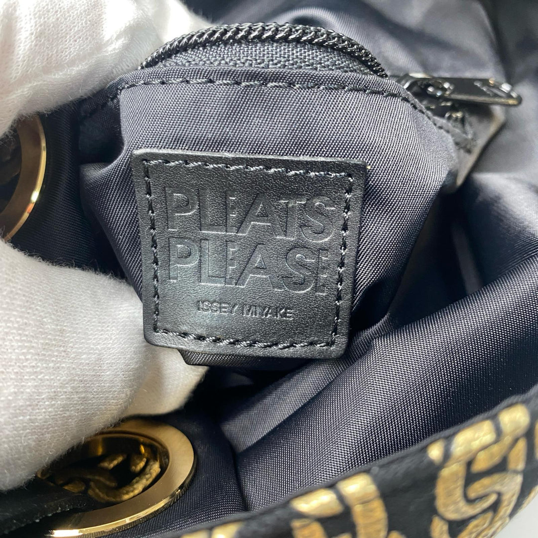 未使用 イッセイミヤケ ISSEY MIYAKE レディース プリーツプリーズ フォイルチェーン トートバッグ ポーチ