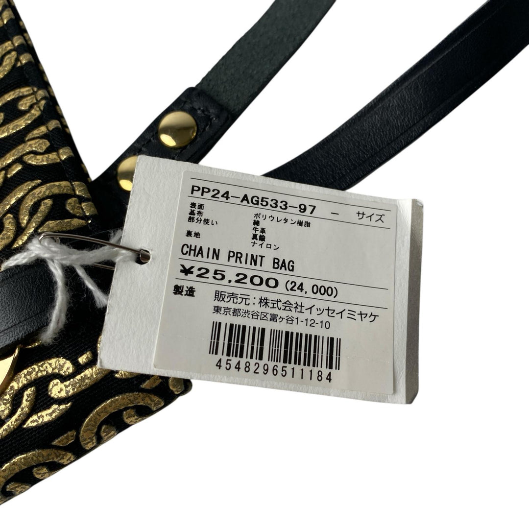 未使用 イッセイミヤケ ISSEY MIYAKE レディース プリーツプリーズ フォイルチェーン トートバッグ ポーチ