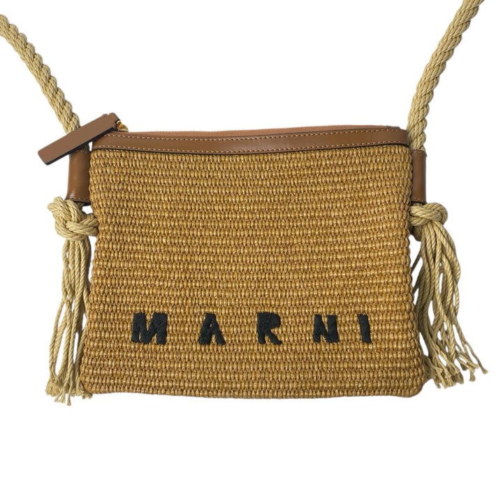美品 マルニ MARNI レディース ストロー ショルダーバッグ 斜めがけ クロスボディ