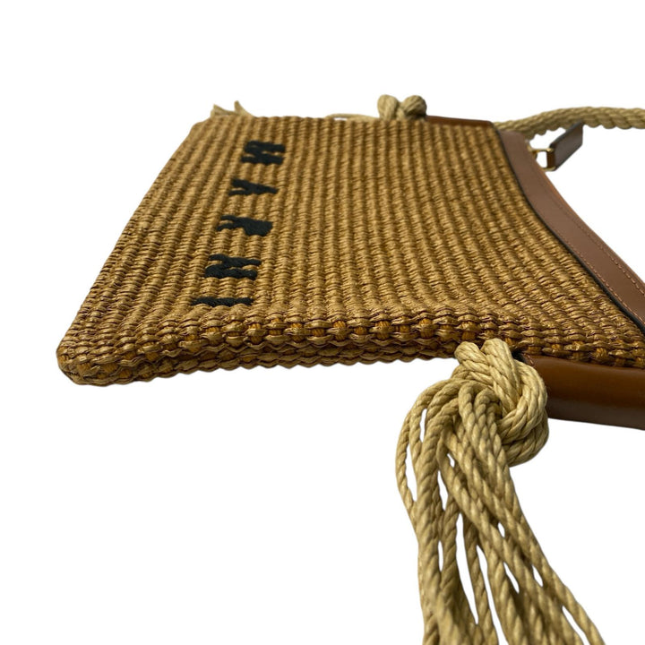 美品 マルニ MARNI レディース ストロー ショルダーバッグ 斜めがけ クロスボディ