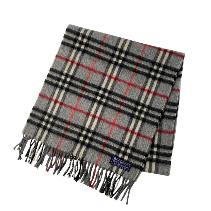バーバリー Burberry レディース ノバチェック柄 マフラー カシミヤ グレー