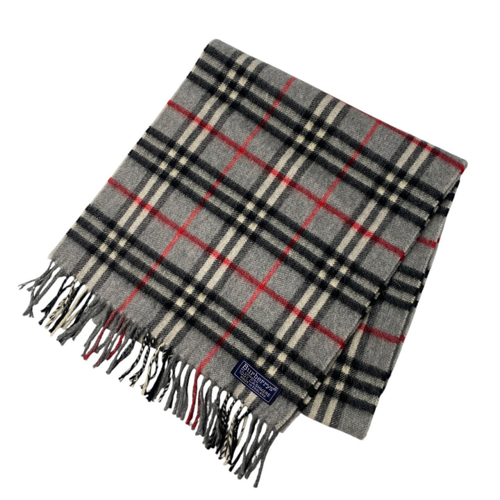 バーバリー Burberry レディース ノバチェック柄 マフラー カシミヤ グレー