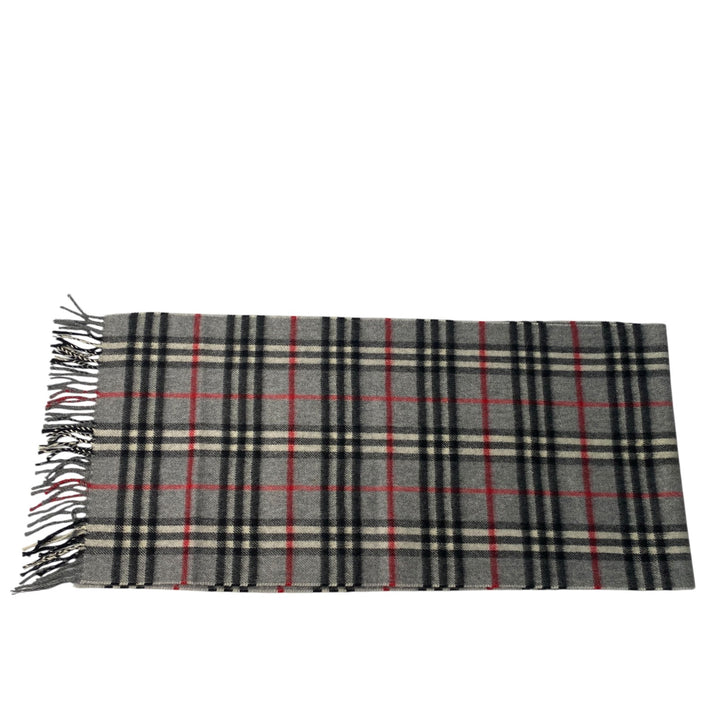 バーバリー Burberry レディース ノバチェック柄 マフラー カシミヤ グレー