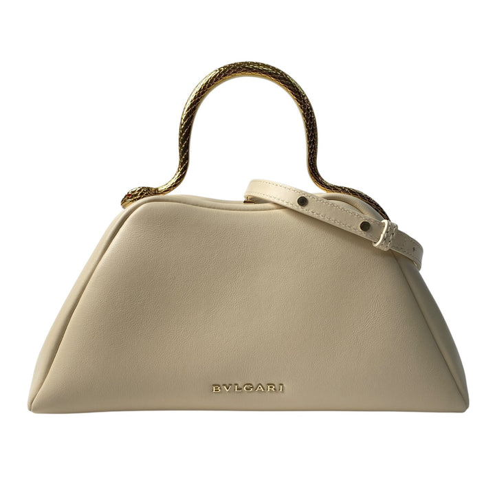 新品同様 ブルガリ BVLGARI レディース セルペンティーヌ トップハンドル 2way ショルダーバッグ ハンドバッグ 斜めがけ クロスボディ